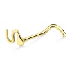 Snake Silver Curved Nose Stud NSKB-720